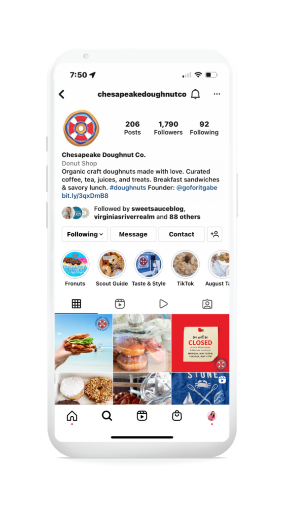 Chesapeake Doughnut Co Social Media